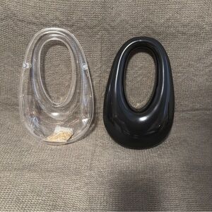 Modern Black and Clear oval purses